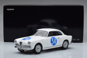 Alfa Romeo Giulietta SV #34 Targa Florio 1960 Kyosho 1:18 08957C Pressofusione — immagine 9 di 9