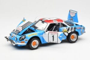 Alpine A110 1600S #1 Nicolas / Vial Winner Tour de Corse 1973 Kyosho 1:18 08485A Pressofusione — immagine 2 di 8