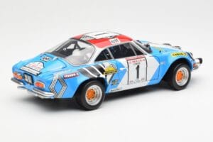 Alpine A110 1600S #1 Nicolas / Vial Winner Tour de Corse 1973 Kyosho 1:18 08485A Pressofusione — immagine 3 di 8