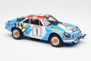 Alpine A110 1600S #1 Nicolas / Vial Winner Tour de Corse 1973 Kyosho 1:18 08485A Pressofusione — immagine 6 di 8