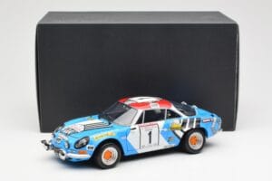Alpine A110 1600S #1 Nicolas / Vial Winner Tour de Corse 1973 Kyosho 1:18 08485A Pressofusione — immagine 8 di 8