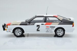 Audi Quattro Audi Sport #1 H. Mikkola / A. Hertz Winners International Swedish Rally 1981 Minichamps 1:18 155811102 Pressofus — immagine 3 di 6