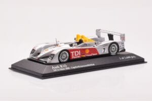 Audi R10 TDI LMP1 #7 R. Capello / T. Kristensen / A. McNish 24 Hours of Le Mans 2006 Minichamps 1:43 400061607 Pressofusione — immagine 2 di 4