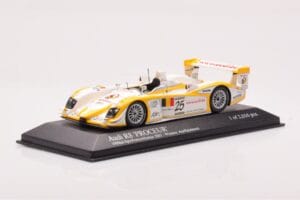 Audi R8 #25 S. Ara / T. Kristensen Winners 1000km Spa 2003 Minichamps 1:43 400031325 Pressofusione — immagine 2 di 4