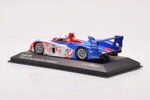 Audi R8 #4 M. Ortelli / J-M. Gounon 1000km Spa 2005 Minichamps 1:43 400051304 Pressofusione — immagine 3 di 4