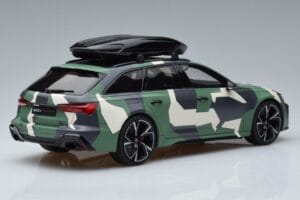 Audi RS6 C8 Avant Mimetico With Roof Top Asia Edition GT Spirit 1:18 CLDC014 Resina — immagine 2 di 6