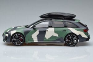 Audi RS6 C8 Avant Mimetico With Roof Top Asia Edition GT Spirit 1:18 CLDC014 Resina — immagine 3 di 6