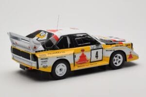 Audi Sport Quattro S1 E2 #4 S. Blomqvist / B. Cederberg Rally 1000 Lakes 1985 IXO 1:18 18RMC161A Pressofusione — immagine 2 di 6