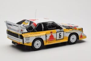 Audi Sport Quattro S1 E2 #6 H. Mikkola / A. Hertz Rally 1000 Lakes 1985 IXO 1:18 18RMC161B Pressofusione — immagine 2 di 6