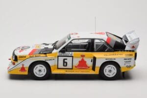 Audi Sport Quattro S1 E2 #6 H. Mikkola / A. Hertz Rally 1000 Lakes 1985 IXO 1:18 18RMC161B Pressofusione — immagine 3 di 6