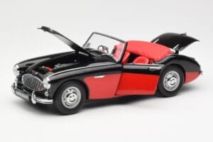 Austin-Healey 3000 Mk I Spider Nero Rosso Kyosho 1:18 08141KR Pressofusione — immagine 2 di 8