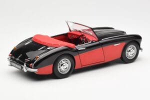Austin-Healey 3000 Mk I Spider Nero Rosso Kyosho 1:18 08141KR Pressofusione — immagine 3 di 8