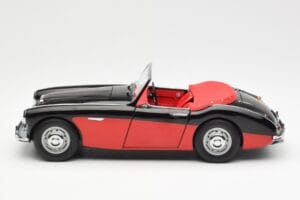 Austin-Healey 3000 Mk I Spider Nero Rosso Kyosho 1:18 08141KR Pressofusione — immagine 4 di 8