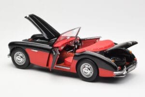 Austin-Healey 3000 Mk I Spider Nero Rosso Kyosho 1:18 08141KR Pressofusione — immagine 5 di 8