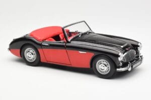 Austin-Healey 3000 Mk I Spider Nero Rosso Kyosho 1:18 08141KR Pressofusione — immagine 6 di 8