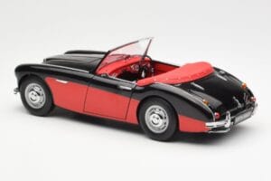 Austin-Healey 3000 Mk I Spider Nero Rosso Kyosho 1:18 08141KR Pressofusione — immagine 7 di 8