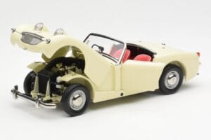 Austin-Healey Sprite Mk I Open Old English Bianco Kyosho 1:18 08953EW Pressofusione — immagine 2 di 8