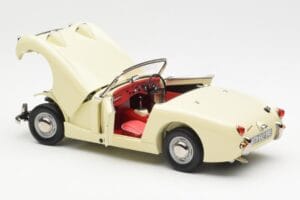 Austin-Healey Sprite Mk I Open Old English Bianco Kyosho 1:18 08953EW Pressofusione — immagine 5 di 8