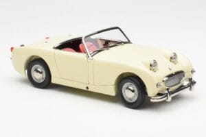 Austin-Healey Sprite Mk I Open Old English Bianco Kyosho 1:18 08953EW Pressofusione — immagine 6 di 8