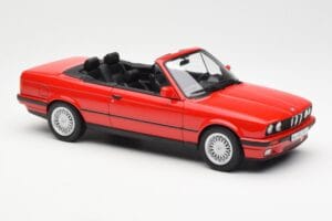 BMW 318i E30 Cabriolet Rosso Norev 1:18 183210 Pressofusione — immagine 4 di 6