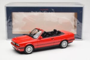 BMW 318i E30 Cabriolet Rosso Norev 1:18 183210 Pressofusione — immagine 6 di 6