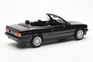 BMW 325i E30 Cabriolet Nero Metallizzato Norev 1:18 183211 Pressofusione — immagine 2 di 6
