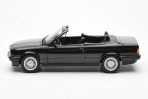 BMW 325i E30 Cabriolet Nero Metallizzato Norev 1:18 183211 Pressofusione — immagine 3 di 6