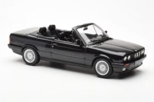 BMW 325i E30 Cabriolet Nero Metallizzato Norev 1:18 183211 Pressofusione — immagine 4 di 6