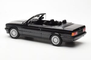 BMW 325i E30 Cabriolet Nero Metallizzato Norev 1:18 183211 Pressofusione — immagine 5 di 6