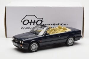 BMW 325i E30 Cabriolet Blu Otto 1:18 OT114 Resina — immagine 6 di 6