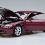 BMW 645Ci E63 Rosso Scuro Kyosho 1:18 08701CR Pressofusione - image 2 of 7