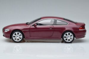 BMW 645Ci E63 Rosso Scuro Kyosho 1:18 08701CR Pressofusione — immagine 4 di 7
