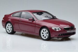 BMW 645Ci E63 Rosso Scuro Kyosho 1:18 08701CR Pressofusione — immagine 5 di 7