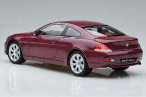 BMW 645Ci E63 Rosso Scuro Kyosho 1:18 08701CR Pressofusione — immagine 6 di 7
