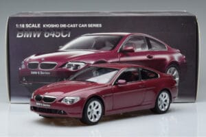 BMW 645Ci E63 Rosso Scuro Kyosho 1:18 08701CR Pressofusione — immagine 7 di 7