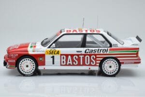 BMW M3 E30 Bastos #1 R. Ravaglia / E. Pirro / E. Van de Poele 24 Hours of Spa 1991 IXO 1:18 18RMC081A Pressofusione — immagine 3 di 6