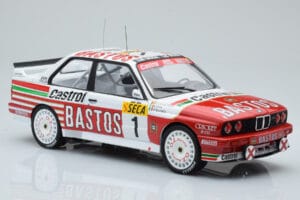 BMW M3 E30 Bastos #1 R. Ravaglia / E. Pirro / E. Van de Poele 24 Hours of Spa 1991 IXO 1:18 18RMC081A Pressofusione — immagine 4 di 6