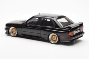 BMW M3 E30 Sport Evolution Nero Custom Wheels AUTOart 1:18 70562 Pressofusione — immagine 7 di 8