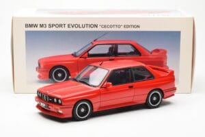 BMW M3 E30 Sport Evolution Cecotto Edition Rosso AUTOart 1:18 70566 Pressofusione — immagine 8 di 8