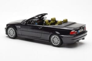BMW M3 E46 Cabriolet Nero Kyosho 1:18 80430024431 Pressofusione — immagine 7 di 8