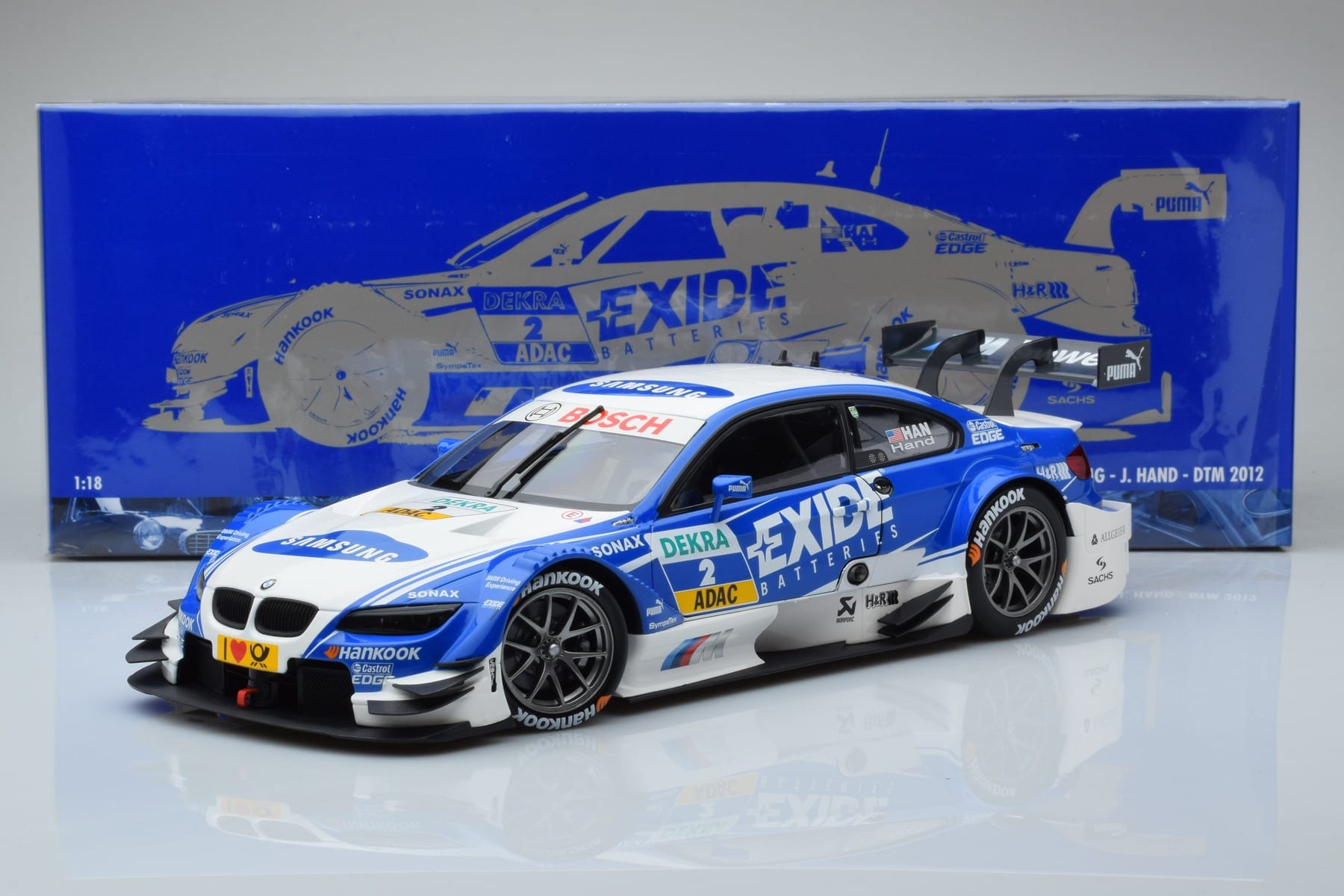 BMW M3 #2 BMW Team RMG A.J. Hand DTM 2012 Minichamps 1:18 100122202 Pressofusione — immagine 8 di 8