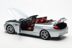 BMW M6 F12 Cabriolet Silverstone Argento II Paragon 1:18 80432253656 Pressofusione — immagine 5 di 8