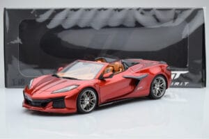 Chevrolet Corvette C8 Z06 Cabriolet Rosso Mist GT Spirit 1:18 GT402 Resina — immagine 5 di 5