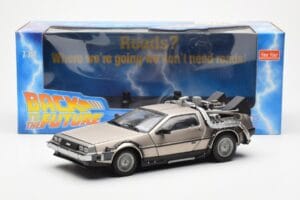 DeLorean DMC-12 Time Machine Back to the Future Argento Sun Star 1:18 2711 Pressofusione — immagine 2 di 8