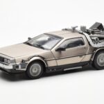 DeLorean DMC-12 Time Machine Back to the Future Argento Sun Star 1:18