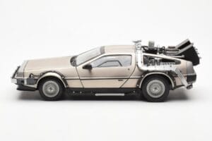 DeLorean DMC-12 Time Machine Back to the Future Argento Sun Star 1:18 2711 Pressofusione — immagine 3 di 8