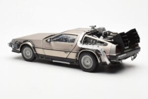 DeLorean DMC-12 Time Machine Back to the Future Argento Sun Star 1:18 2711 Pressofusione — immagine 4 di 8