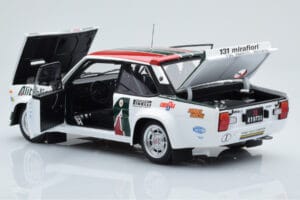 Fiat 131 Abarth Alitalia #2 W. Röhrl / C. Geistdörfer Rally Monte Carlo 1978 Kyosho 1:18 08376G Pressofusione — immagine 5 di 10