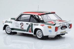 Fiat 131 Abarth Alitalia #2 W. Röhrl / C. Geistdörfer Rally Monte Carlo 1978 Kyosho 1:18 08376G Pressofusione — immagine 7 di 10