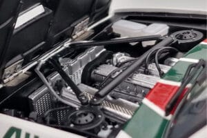 Fiat 131 Abarth Alitalia #2 W. Röhrl / C. Geistdörfer Rally Monte Carlo 1978 Kyosho 1:18 08376G Pressofusione — immagine 9 di 10